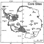 Ice core locations in Antarctica
