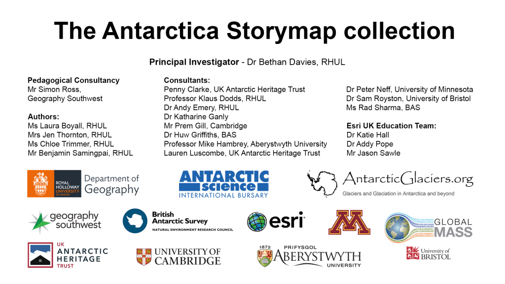Collaborations for the Antarctic StoryMap Collections 
